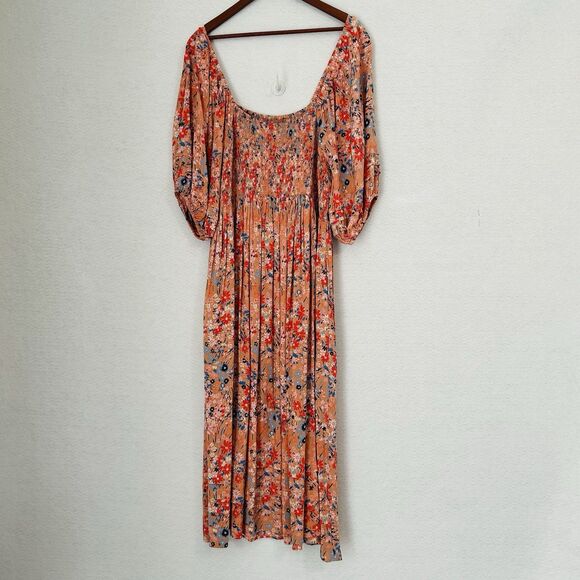 Jessica Simpson Dress Women 2X Canyon Sunset Blooming Pastures Midi Prairie NWT - Picture 11 of 11